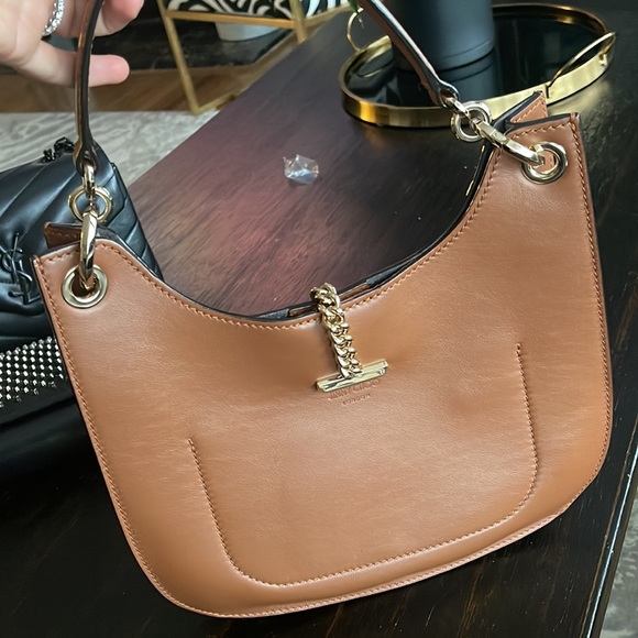 Jimmy Choo Purse, brown color, gold hardware, leather. - Picture 3 of 4